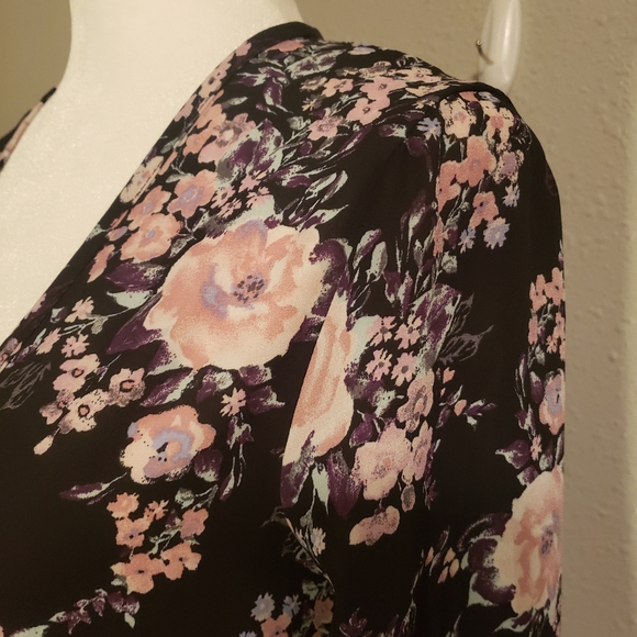 Art class Blue floral bell sleeve KIMONO SZ 10/20 - Picture 4 of 6